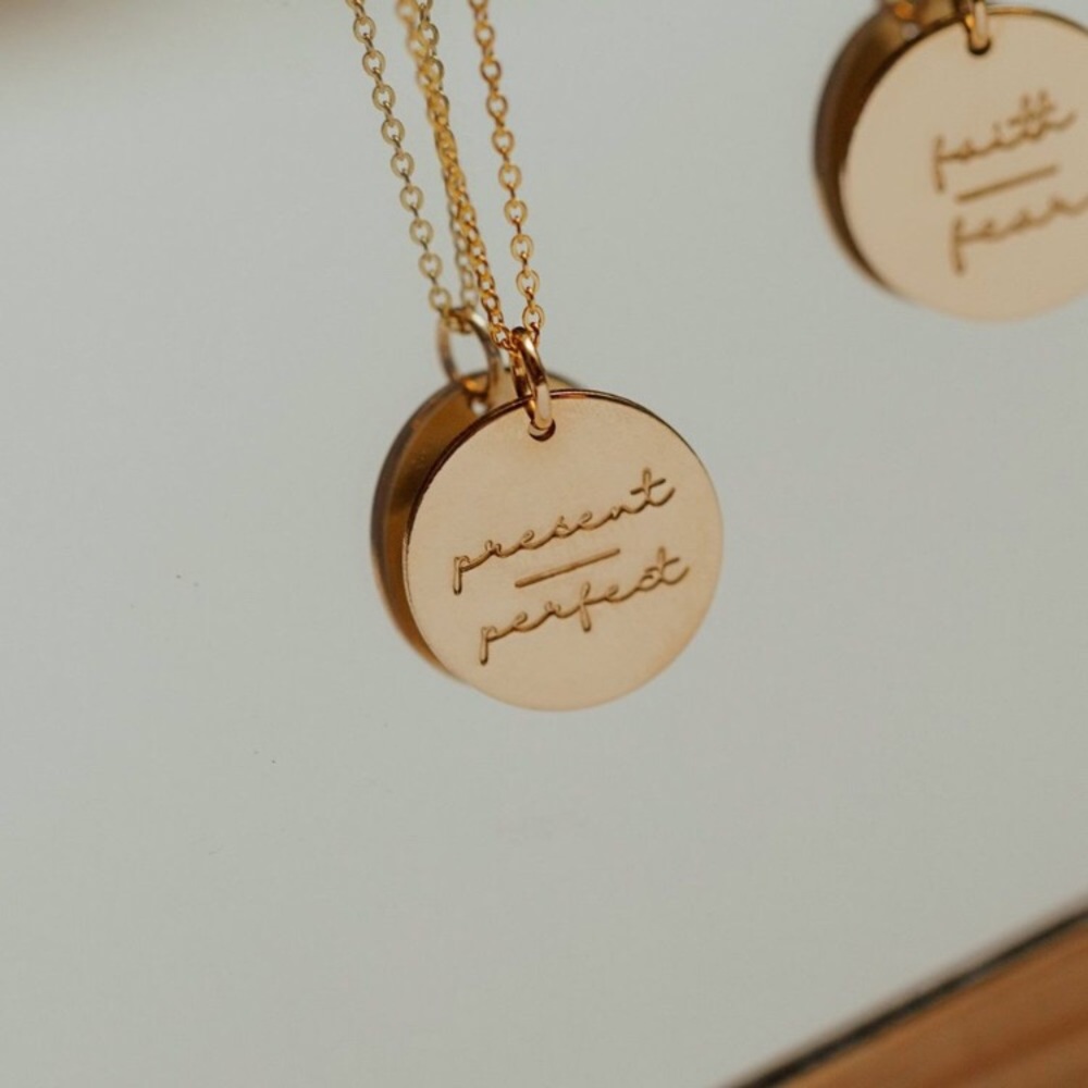 Present/Perfect Mantra Classic Gift Charm Necklace - Picture 7 of 16